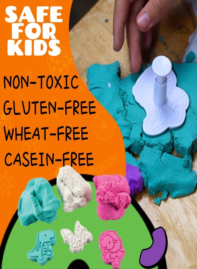 MAD MATTR - Dino Pack with 4 Dinosaur Molds & 3 Mystery Colors - Super Soft Sensory Dough for Creative STEM Play - Image 2